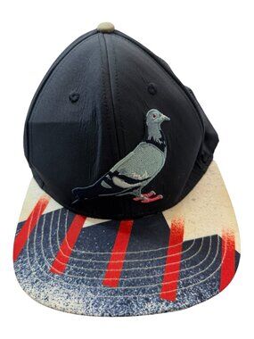 Staple Pigeon Snapback Hat Black Graphic Brim Embroidered Logo Cap Adjustable